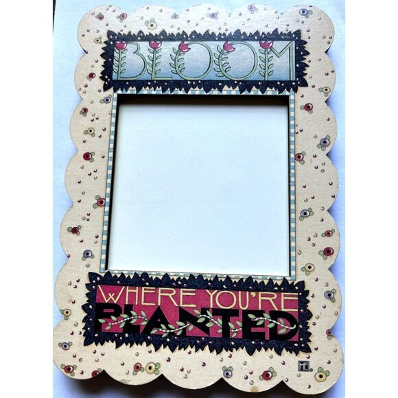 Mary Englebright Bloom Where You're Planted Frame 6" X 4.5" In - Picture 1 of 8